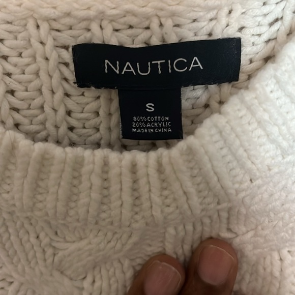 Nautica Womens Sweater Size Small Mixed Cable Knit Long Sleeve - Picture 2 of 9